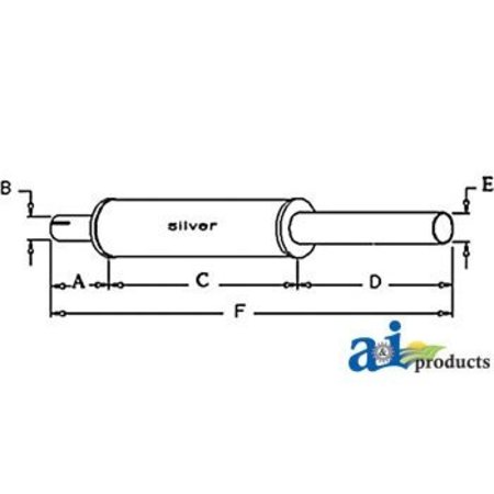 A & I PRODUCTS Muffler 25" x4" x4" A-G13032